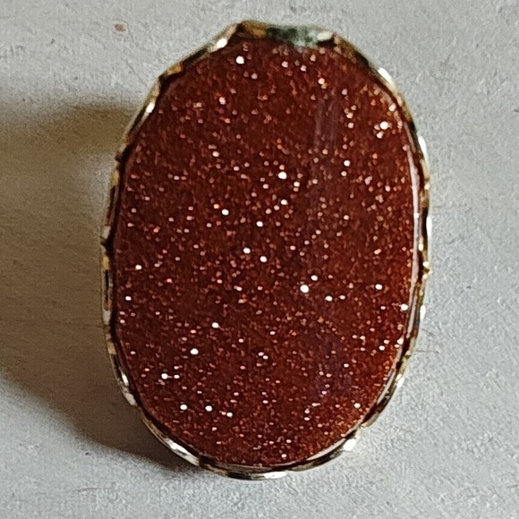 Victorian Goldstone Sweater Collar Clip Earrings Pendant Jewelry Set Shimmer - Picture 6 of 12